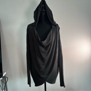 Athleta Black Draped Hoodie